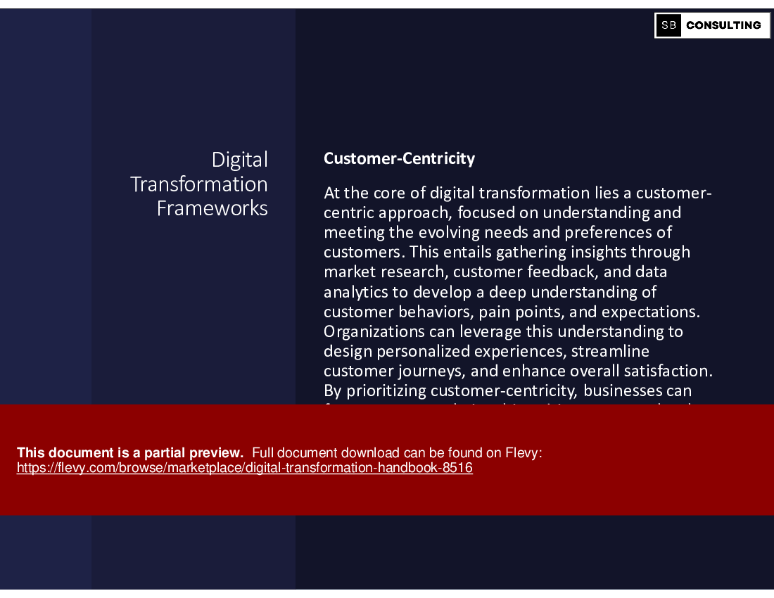 Digital Transformation Handbook (190-slide PPT PowerPoint presentation (PPTX)) Preview Image