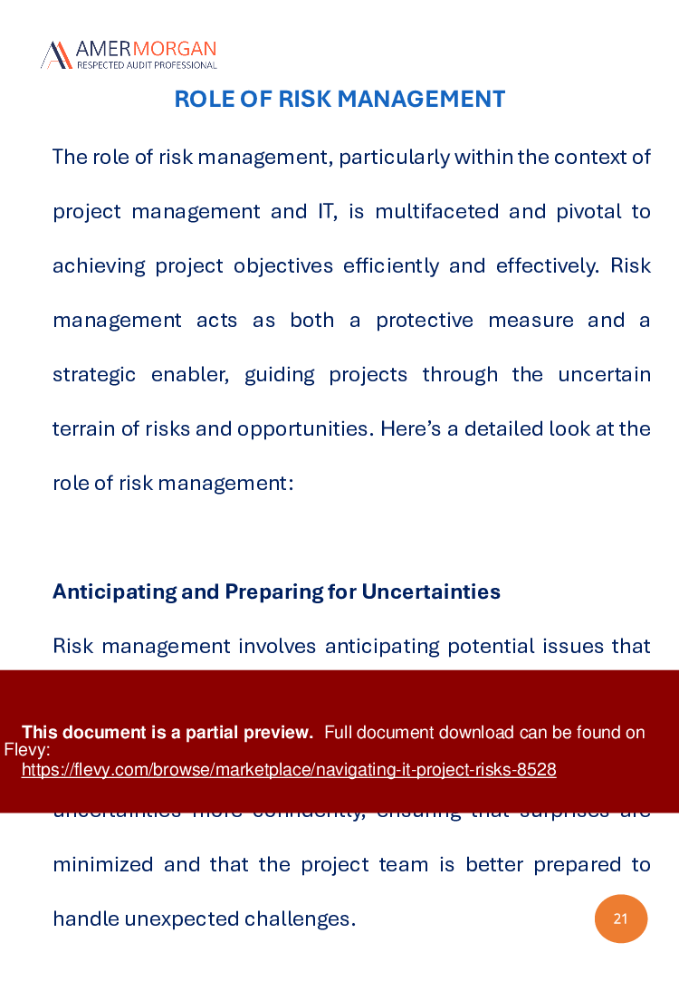Navigating IT Project Risks (171-page PDF document) Preview Image