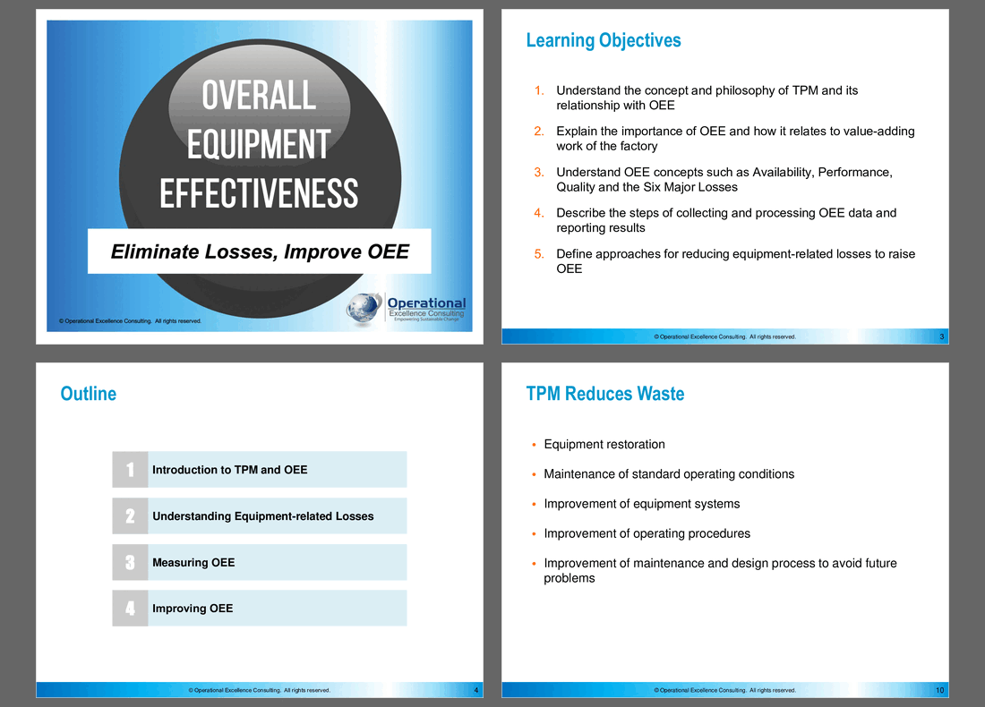 Overall Equipment Effectiveness (OEE) (139-slide PPT PowerPoint presentation (PPTX)) Preview Image