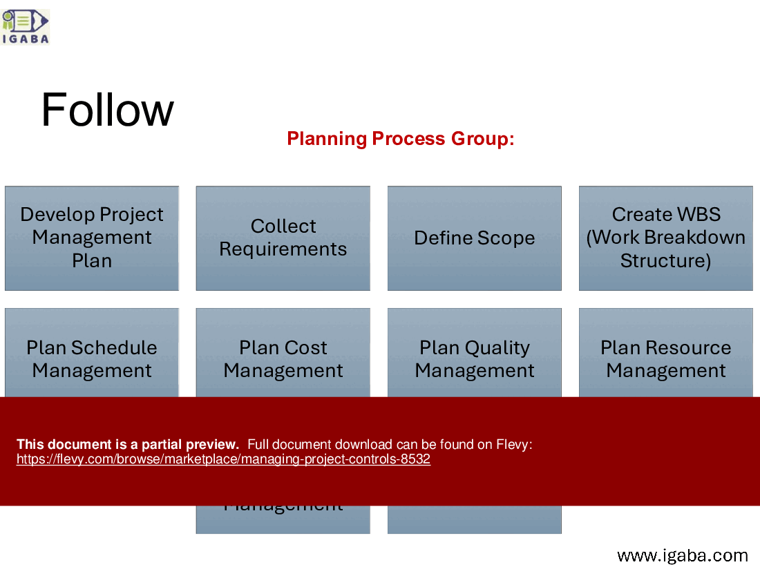 Managing Project Controls (183-slide PPT PowerPoint presentation (PPTX)) Preview Image