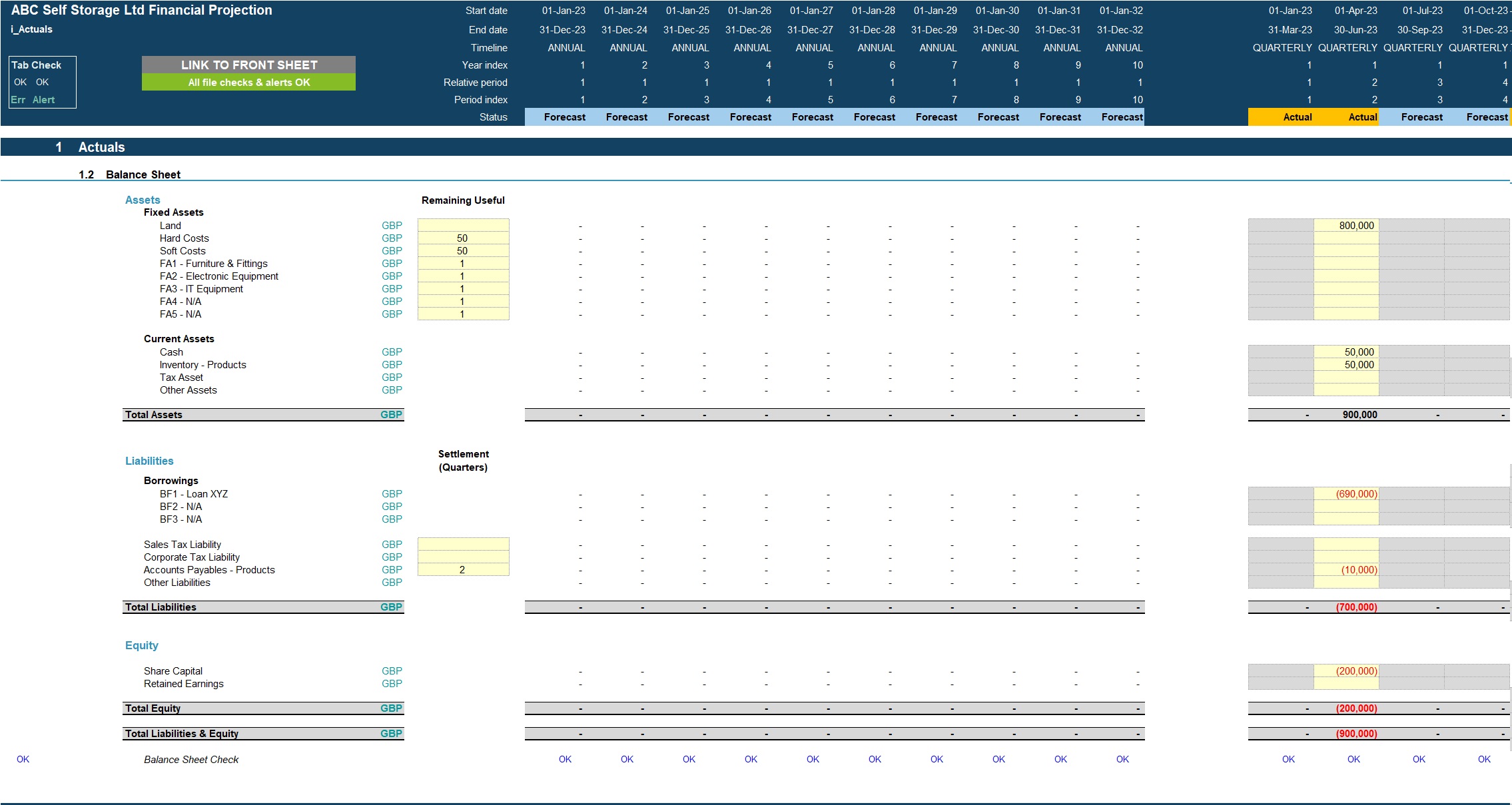 Self Storage Business 10-Year 3 Integrated Financial Model (Excel template (XLSX)) Preview Image