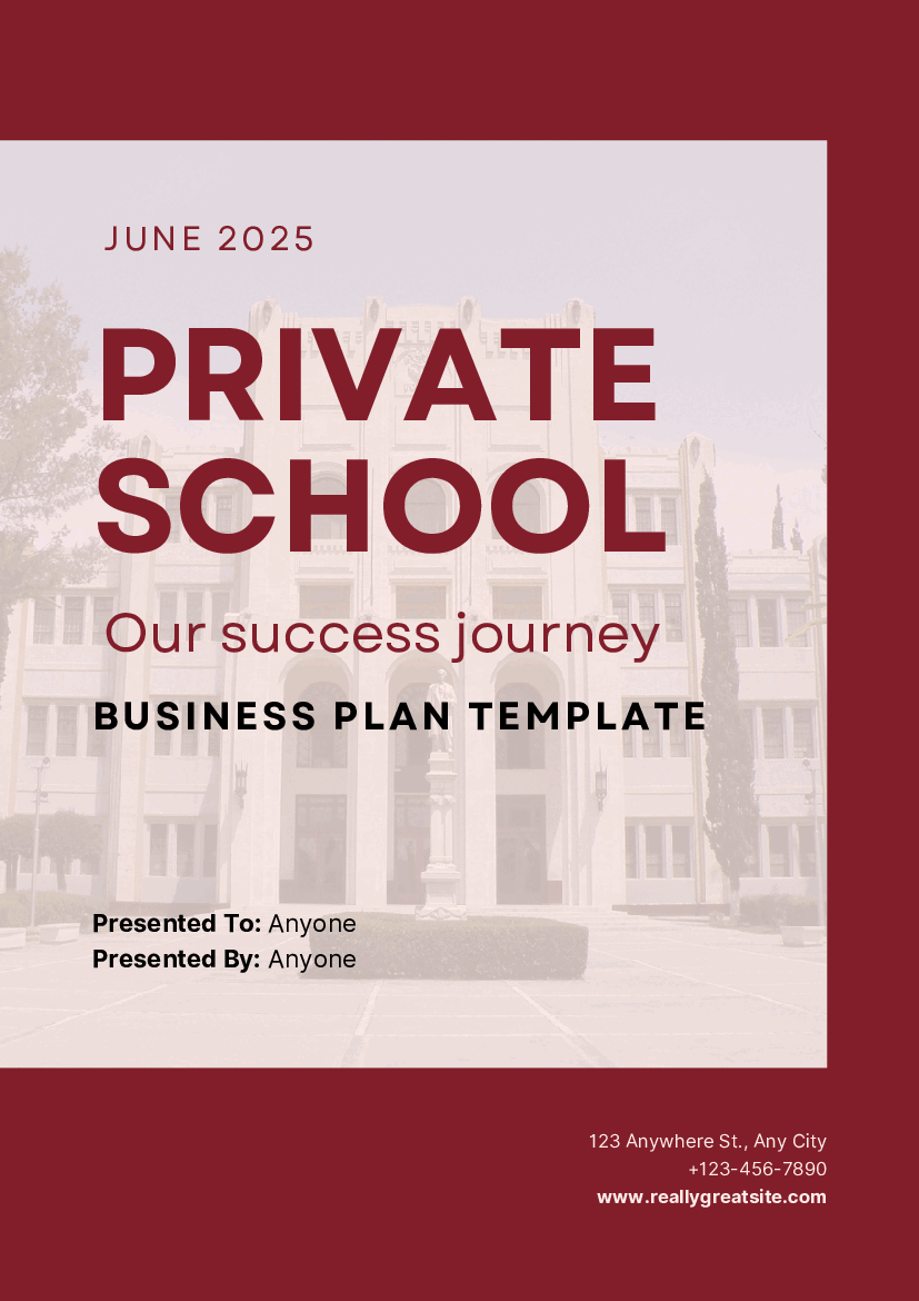 Private School Business Plan Template (42-page PDF document) Preview Image