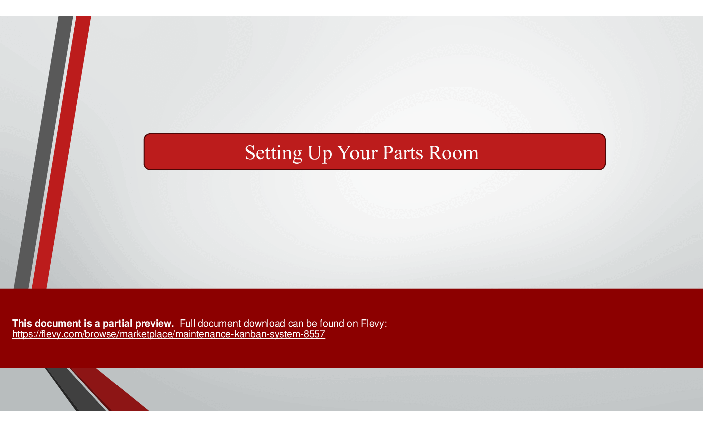 Maintenance Kanban System (17-slide PPT PowerPoint presentation (PPTX)) Preview Image