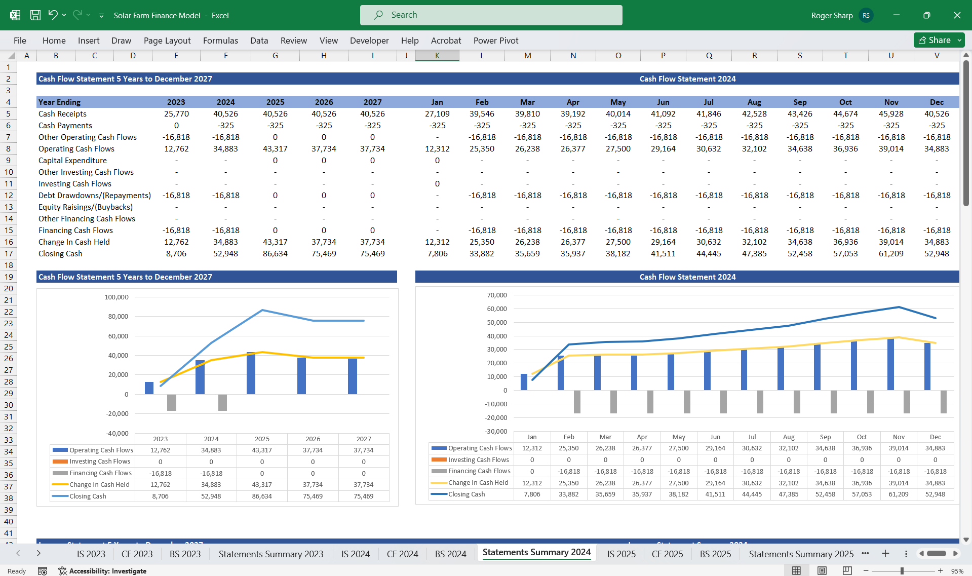 Solar Farm Finance Model (Excel template (XLSX)) Preview Image