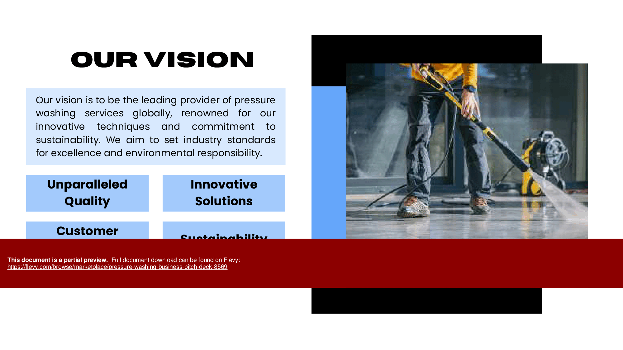 Pressure Washing Business Pitch Deck (34-page PDF document) Preview Image