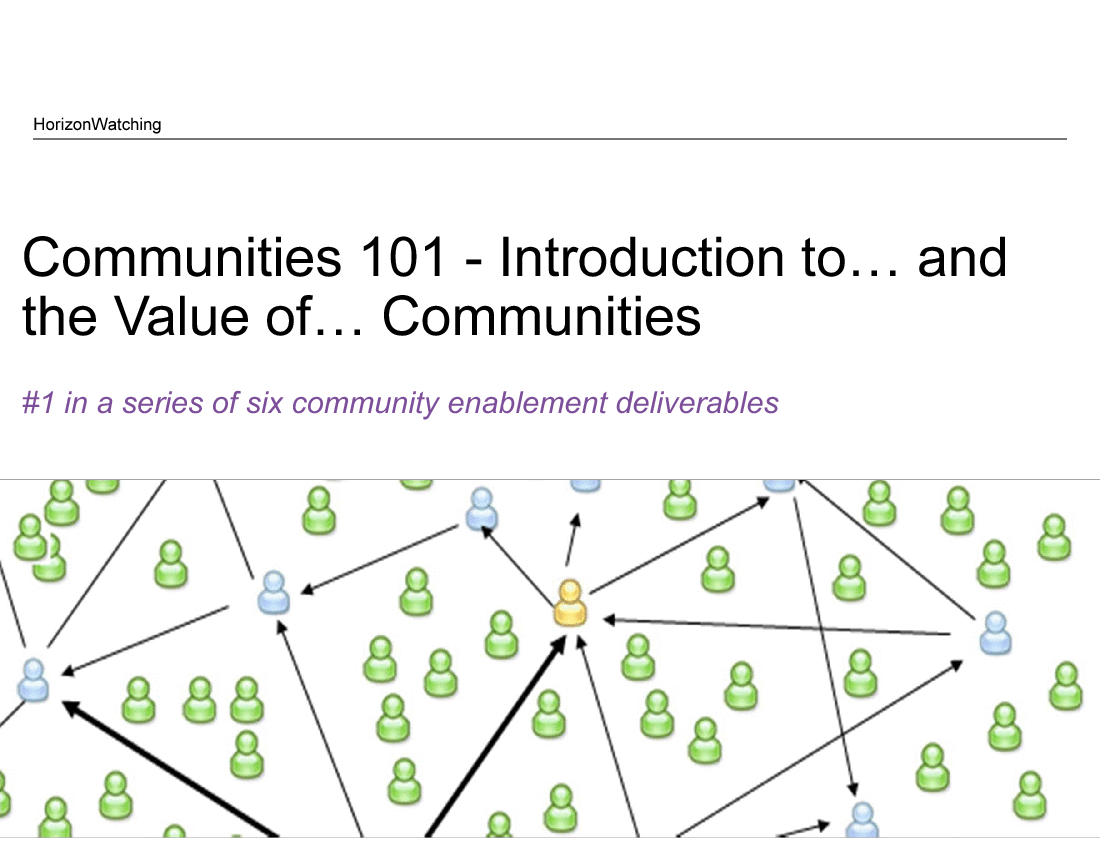 Communities 101 - 1-Introduction to and the Value of Communities (21-slide PPT PowerPoint presentation (PPTX)) Preview Image