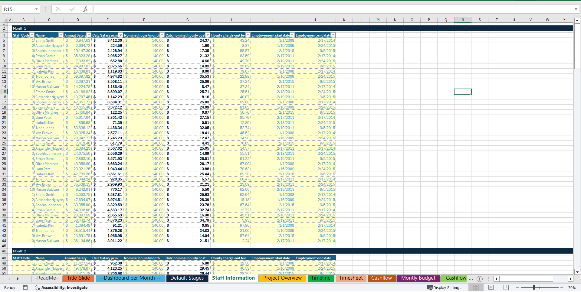 Architecture Firm Management Dashboard (Excel template (XLSX)) Preview Image