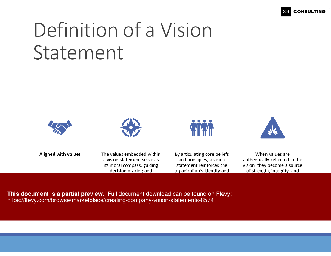 Creating Company Vision Statements (150-slide PPT PowerPoint presentation (PPTX)) Preview Image
