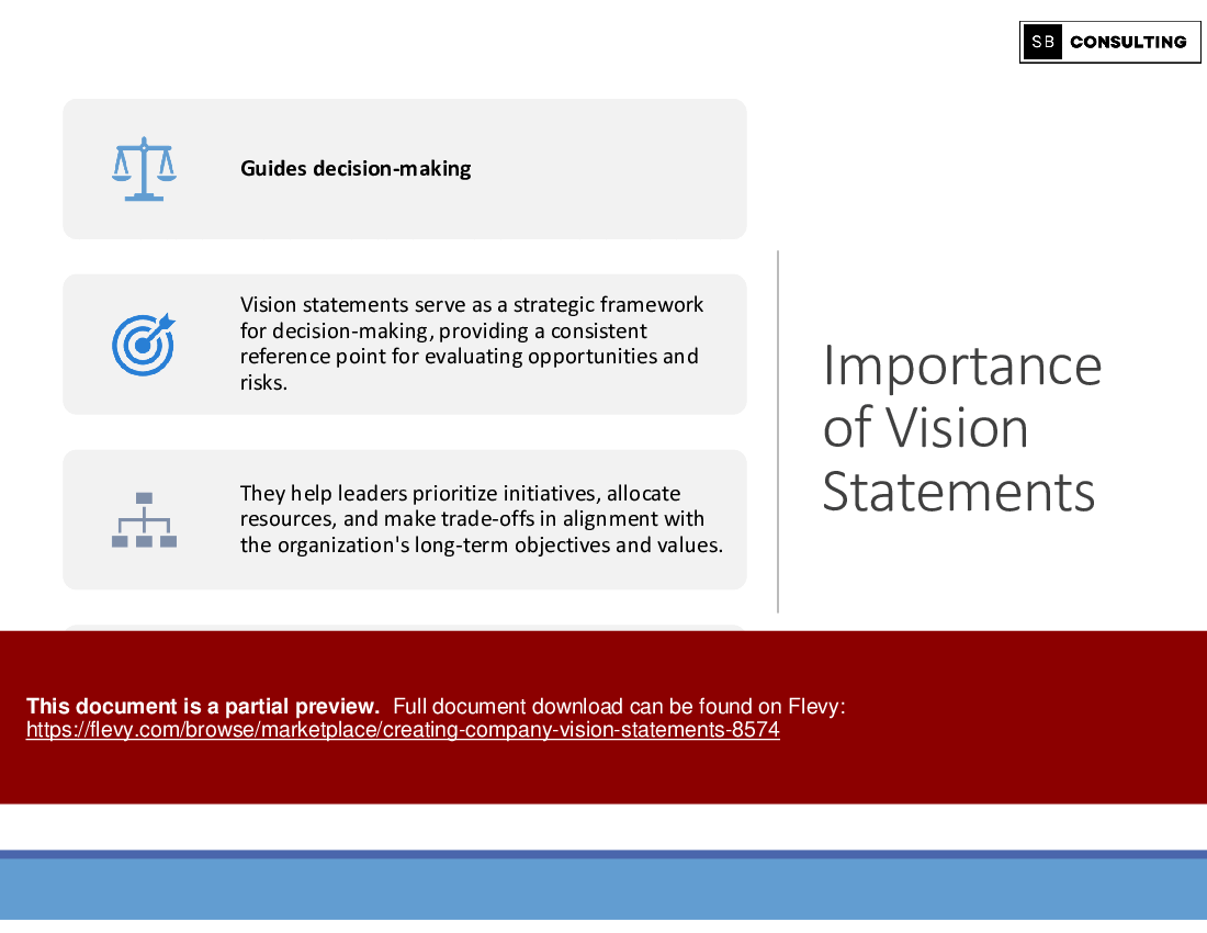 Creating Company Vision Statements (150-slide PPT PowerPoint presentation (PPTX)) Preview Image