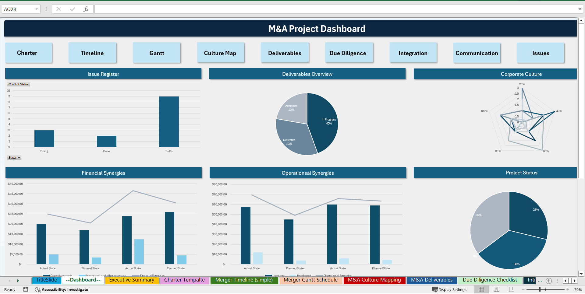 Full M&A Excel Toolkit (Excel template (XLSX)) Preview Image