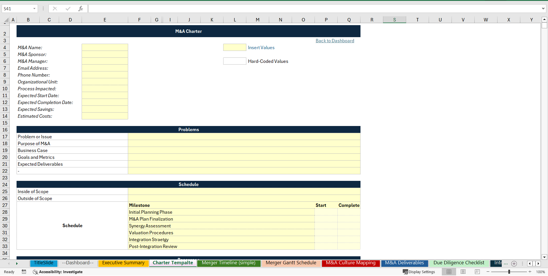 Full M&A Excel Toolkit (Excel template (XLSX)) Preview Image