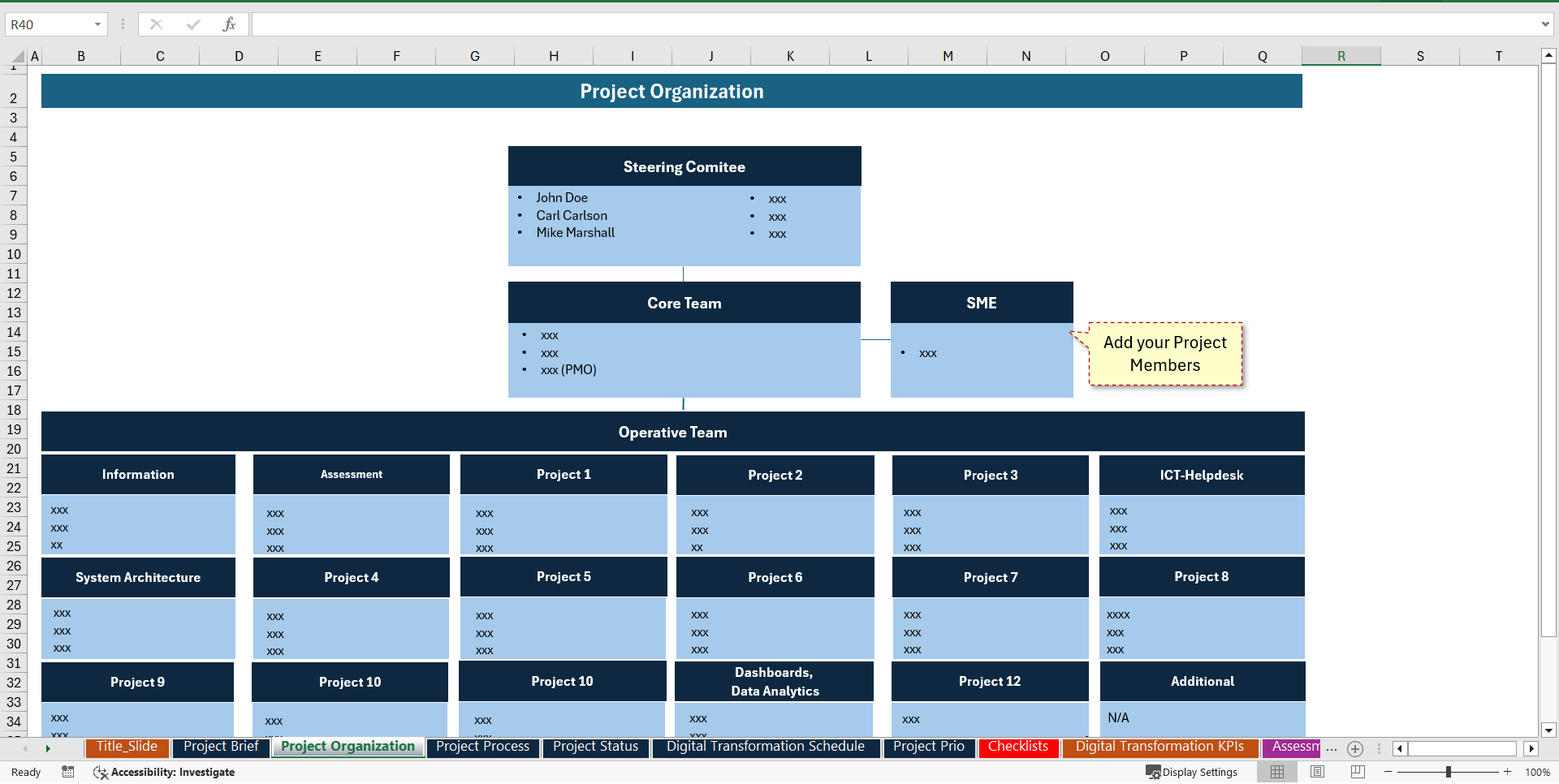 Full Digital Transformation Excel Toolkit (Excel template (XLSX)) Preview Image