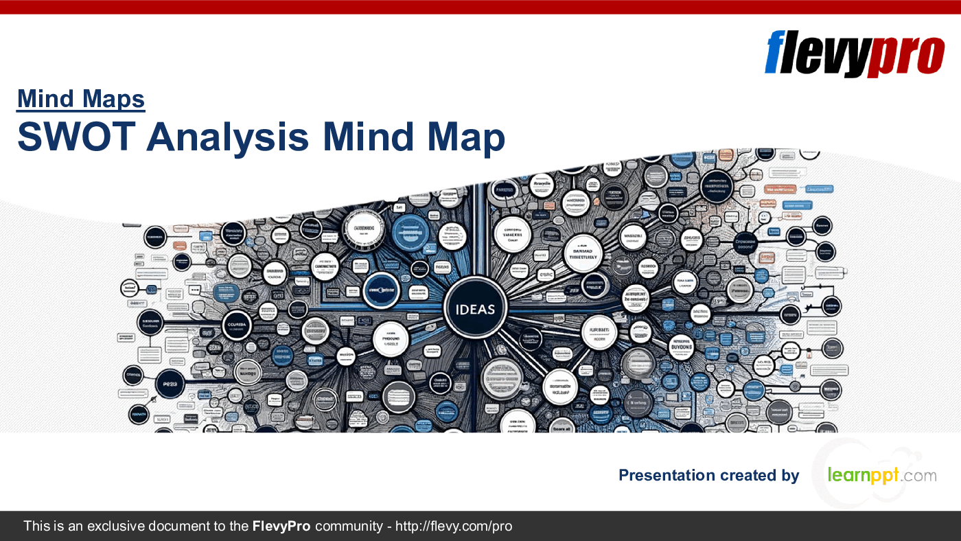 SWOT Analysis Mind Map (19-slide PPT PowerPoint presentation (PPTX)) Preview Image