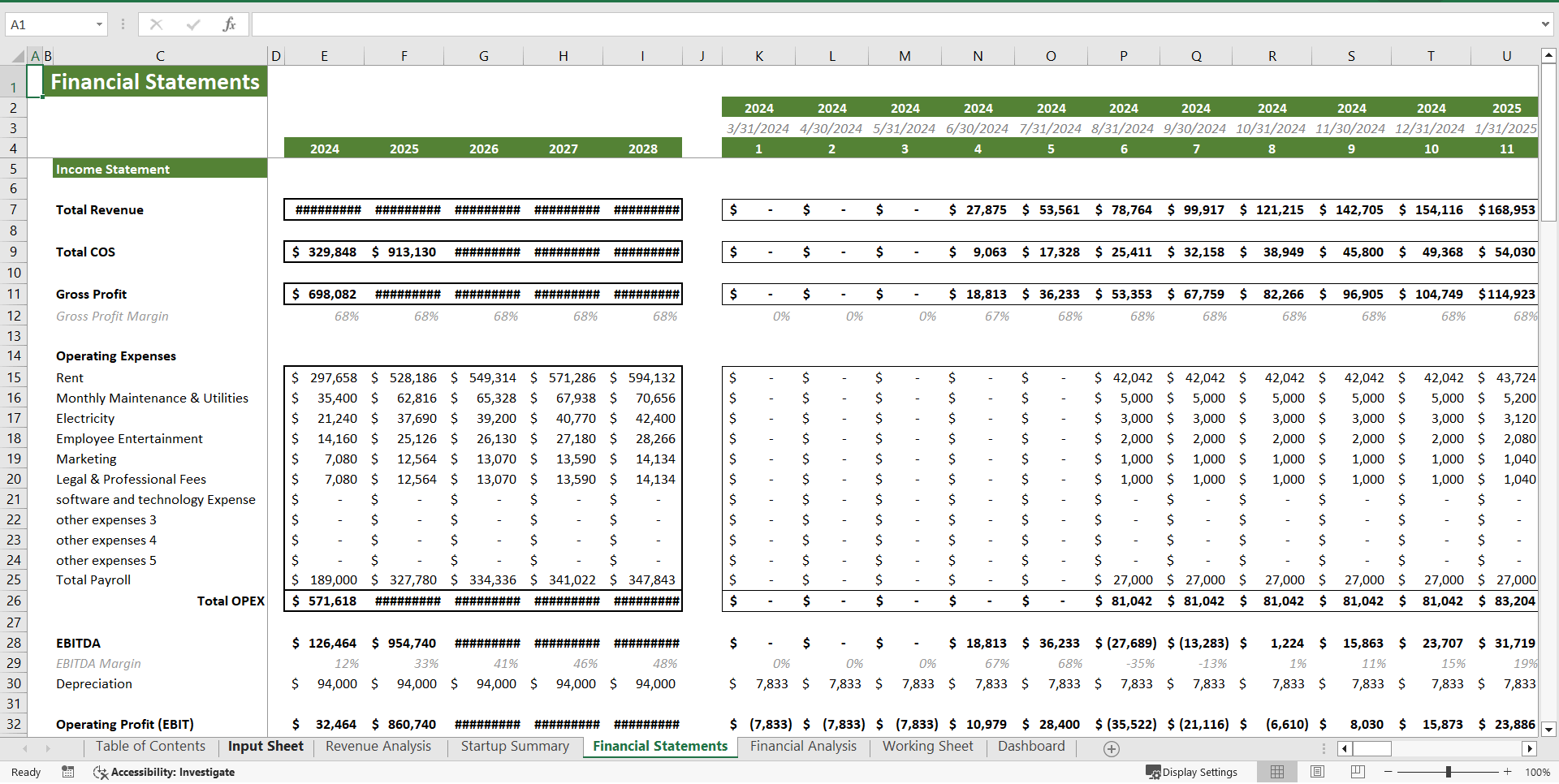 Gold's Gym Franchise Excel Financial Model (Excel template (XLSX)) Preview Image