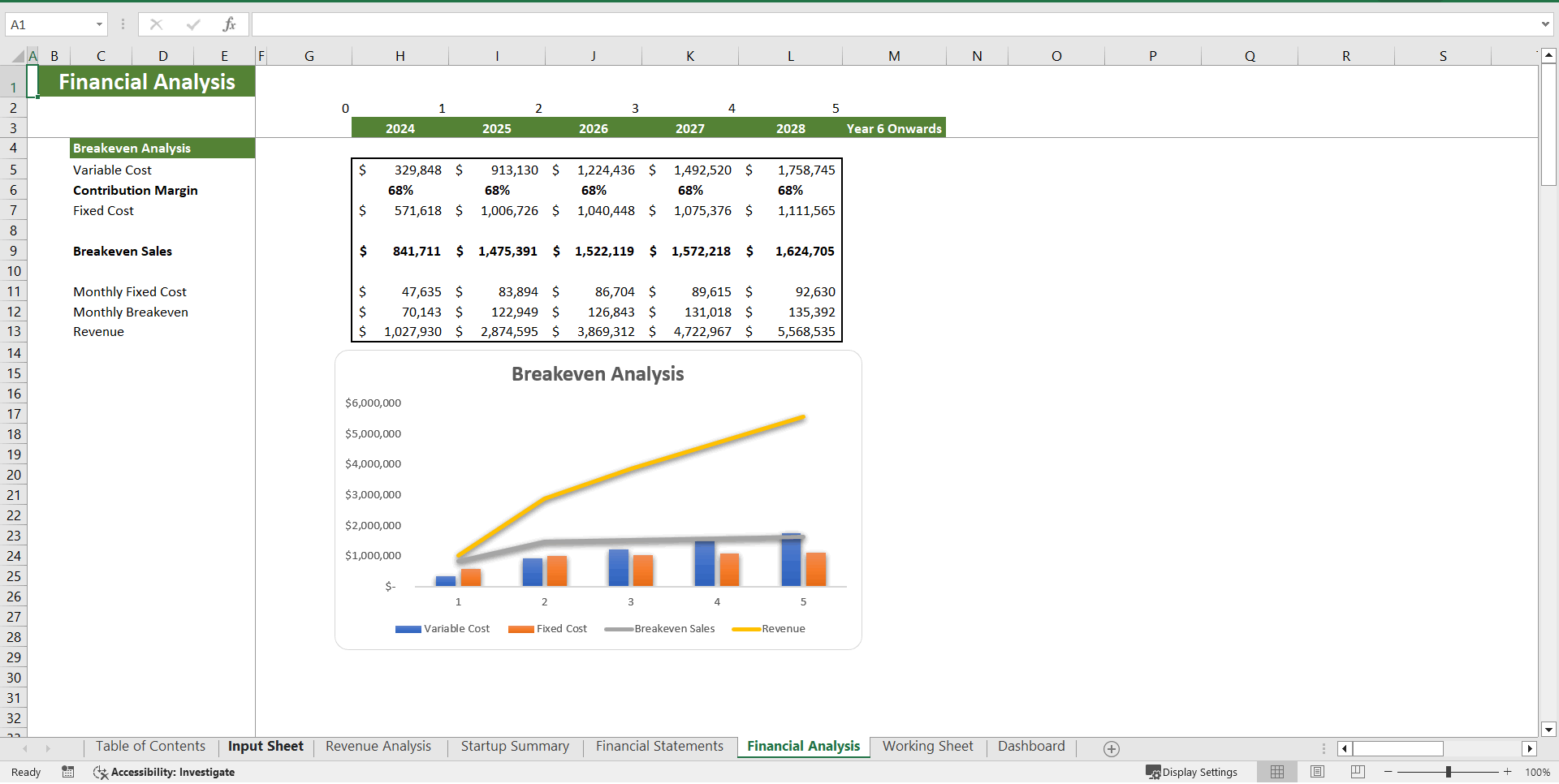 Gold's Gym Franchise Excel Financial Model (Excel template (XLSX)) Preview Image