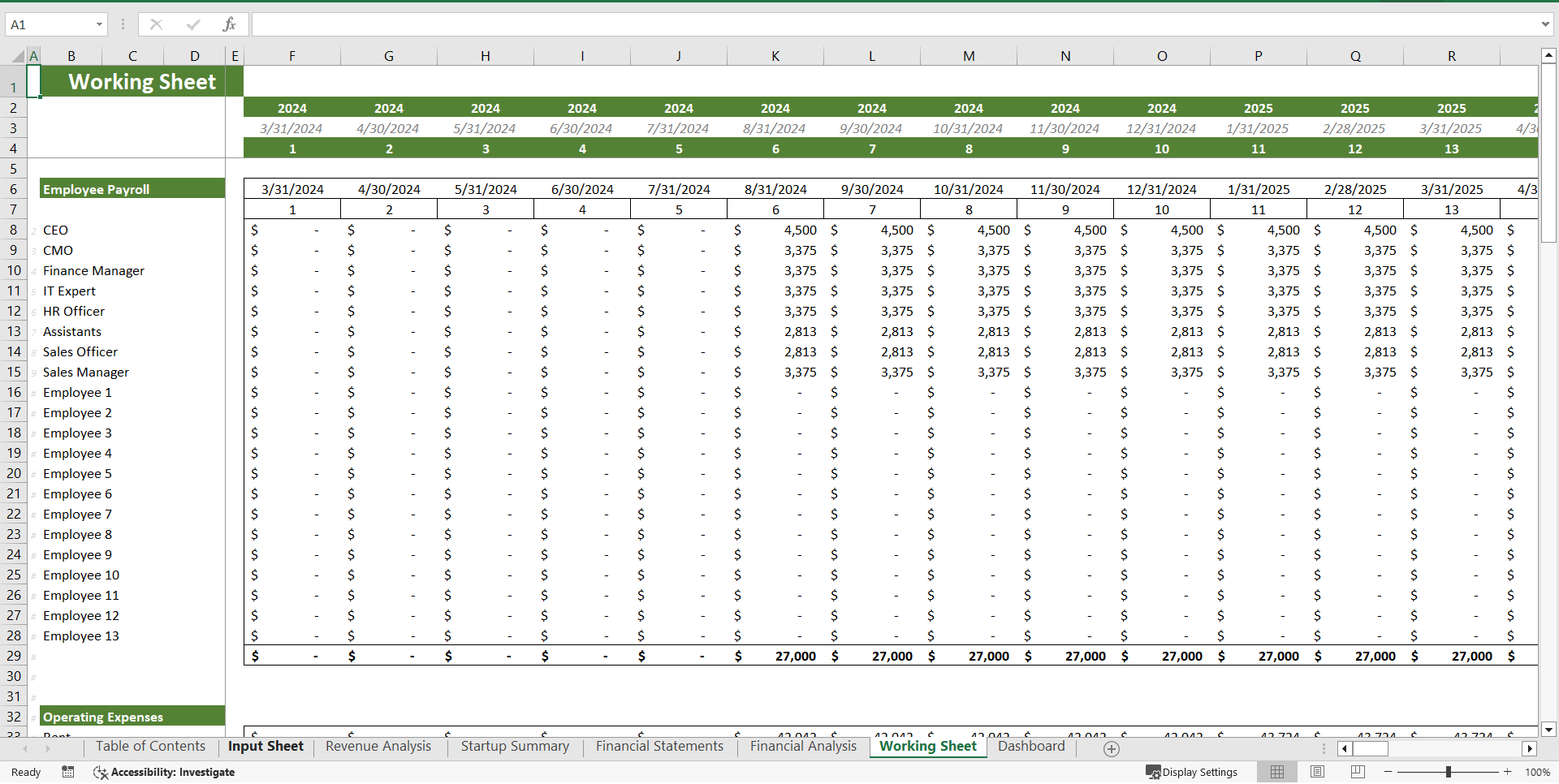 Gold's Gym Franchise Excel Financial Model (Excel template (XLSX)) Preview Image