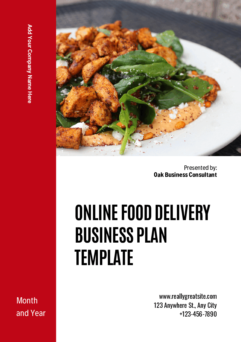 Online Food Delivery Business Plan Template (42-page PDF document) Preview Image