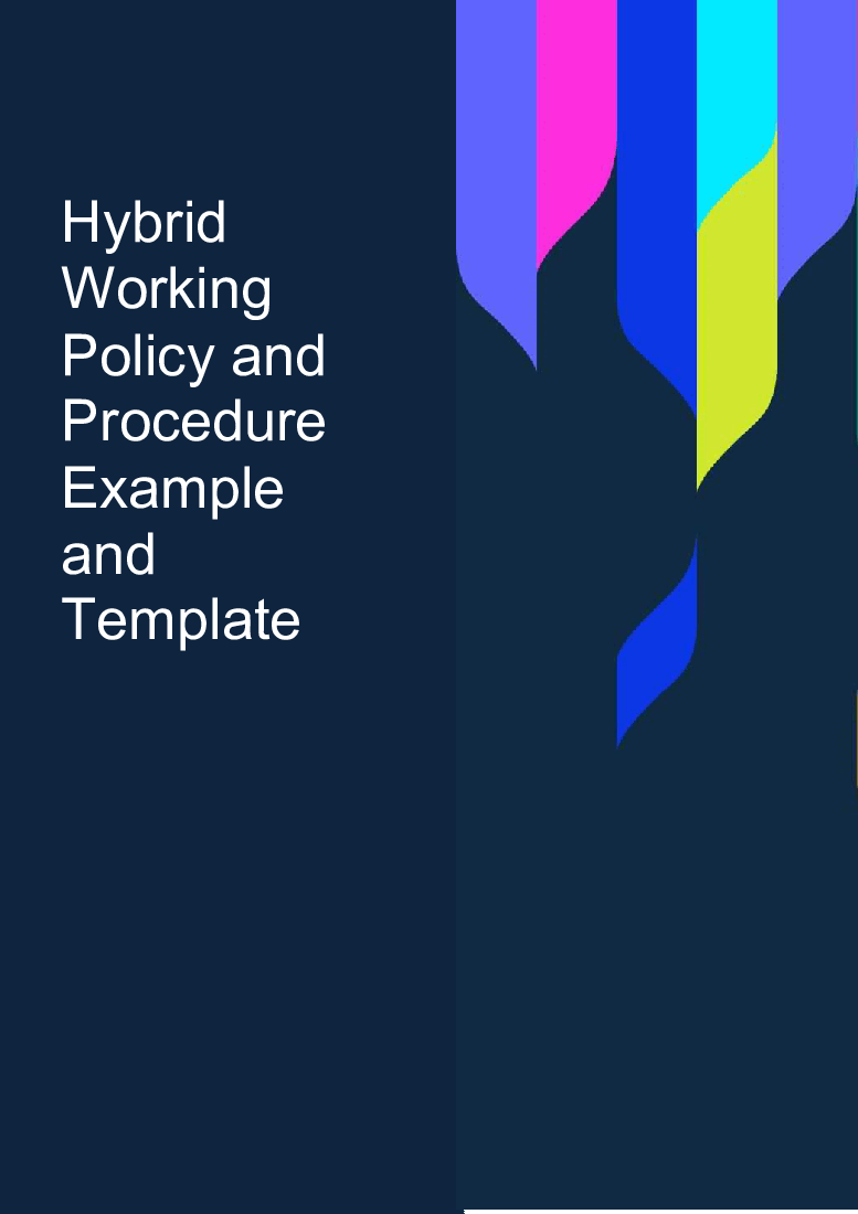 Hybrid Working Policy and Procedure Example and Template (20-page Word document) Preview Image