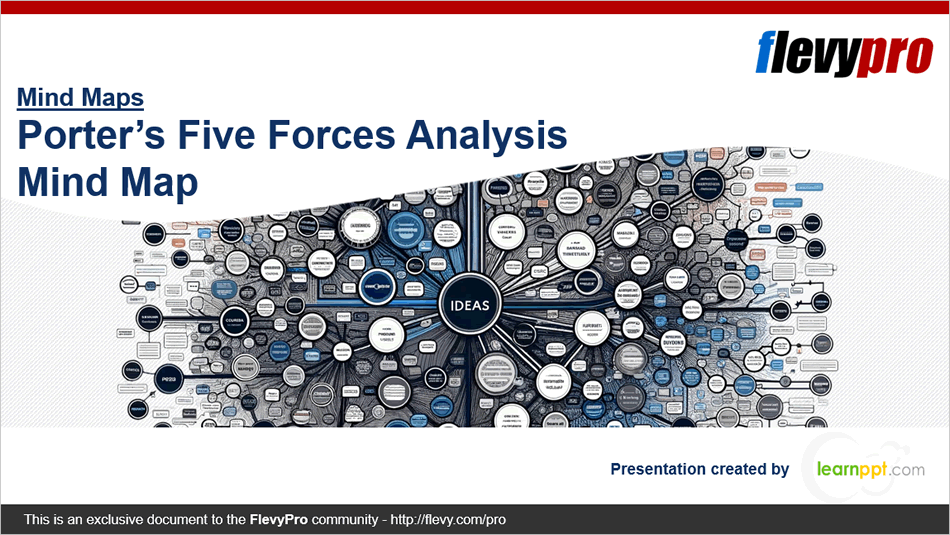 Porter's 5 Forces Analysis Mind Map (20-slide PPT PowerPoint presentation (PPTX)) Preview Image