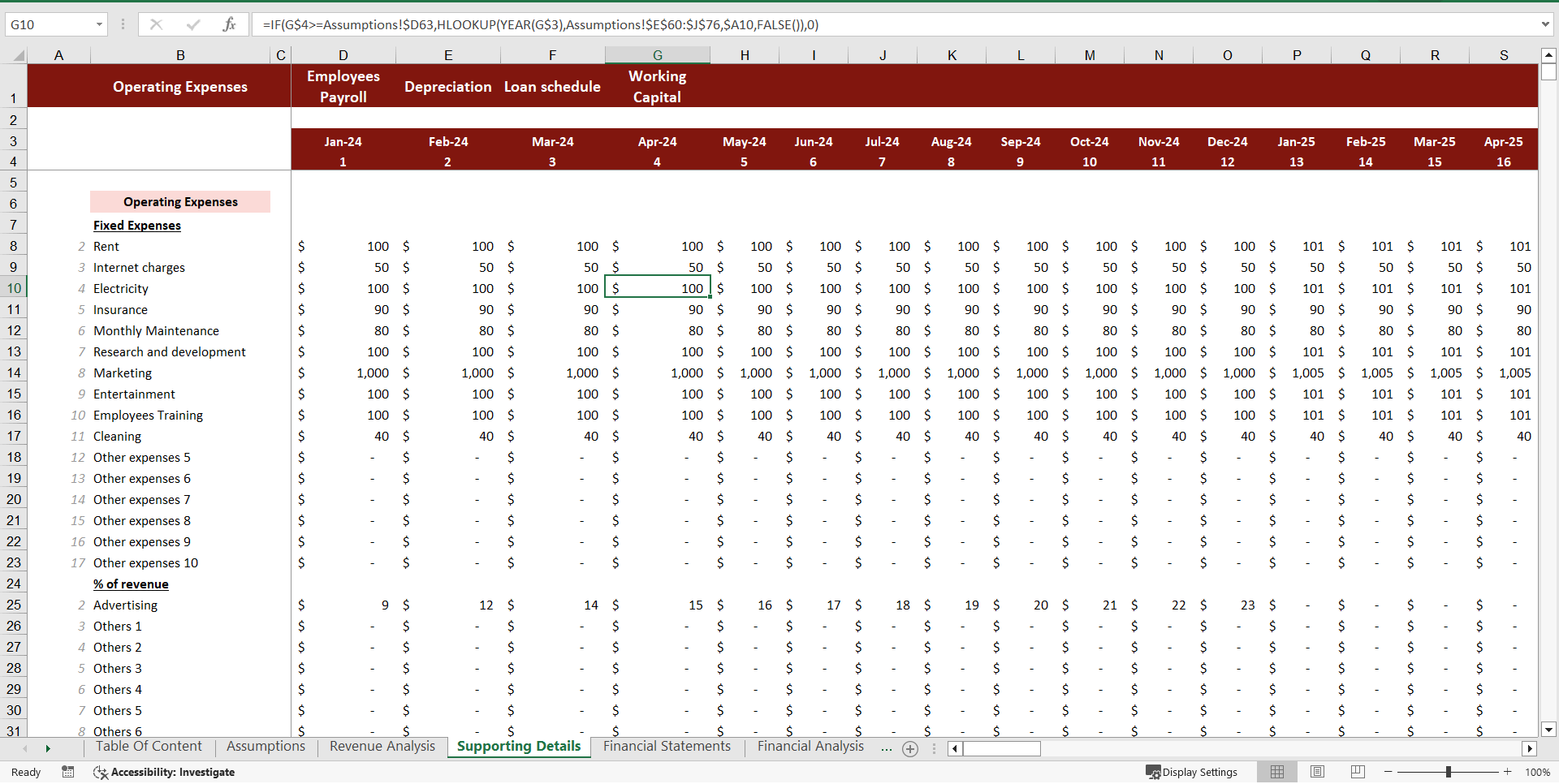 Snack and Non-alcoholic Beverage Bar Financial Model Excel T (Excel template (XLSX)) Preview Image