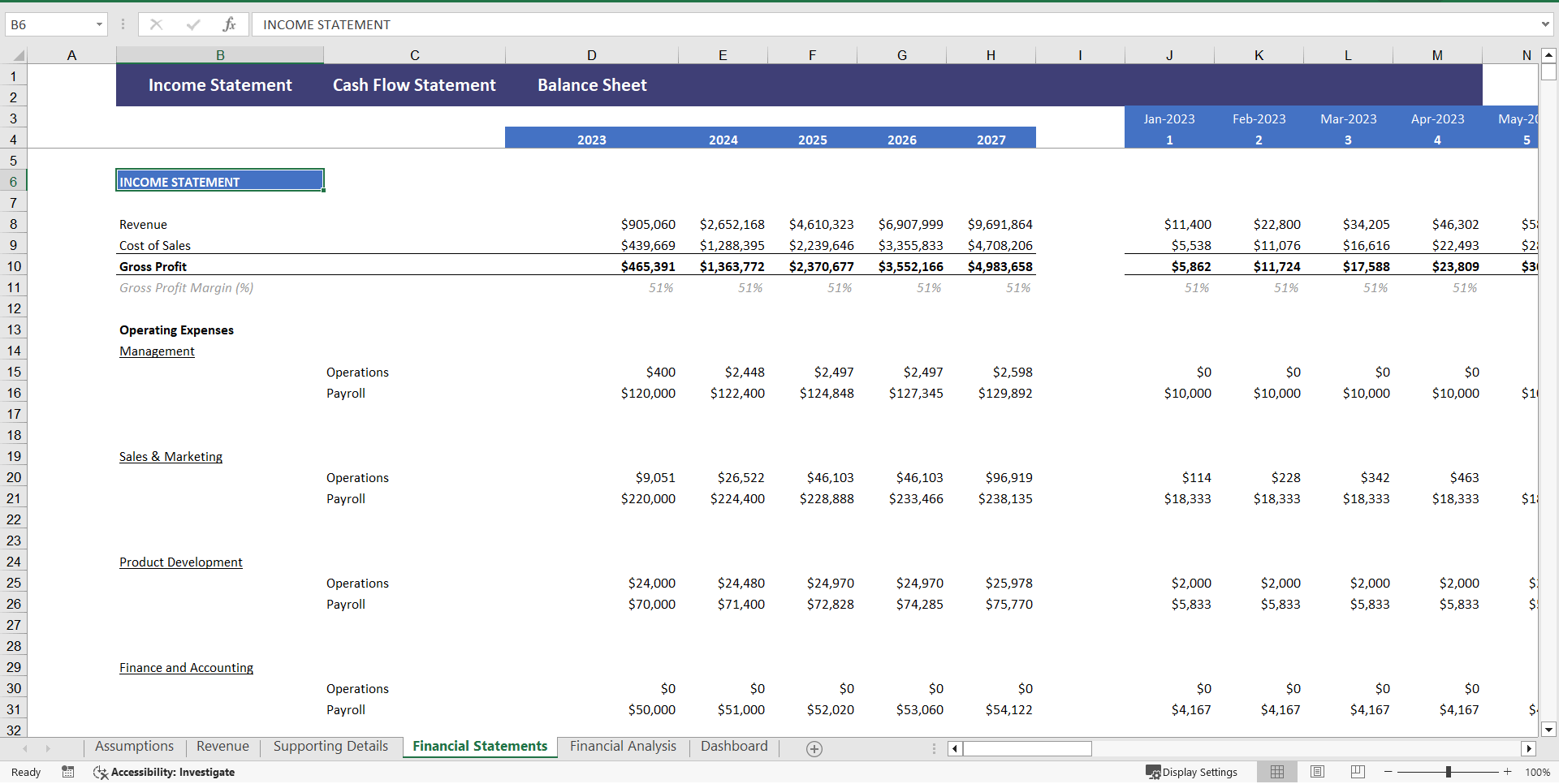 Meal Subscription Plan Excel Financial Model Projection (Excel template (XLSX)) Preview Image