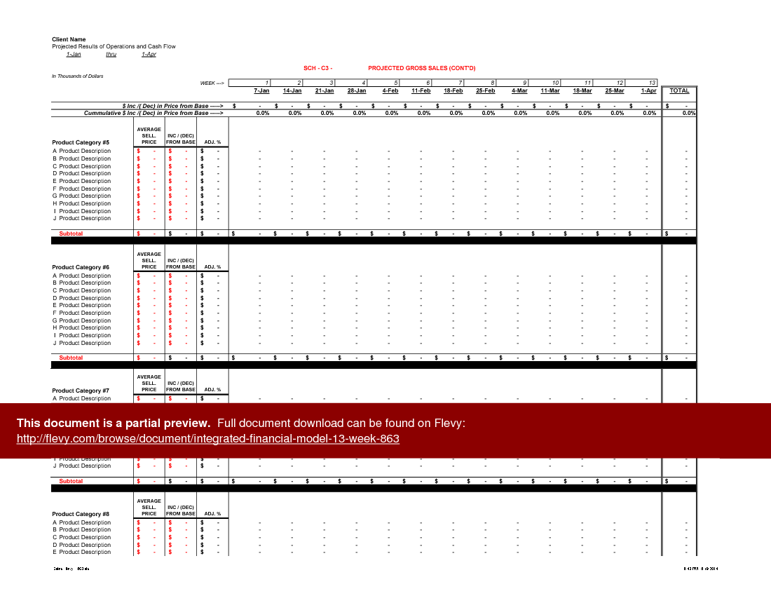 Integrated Financial Model (Excel workbook (XLS)) Preview Image