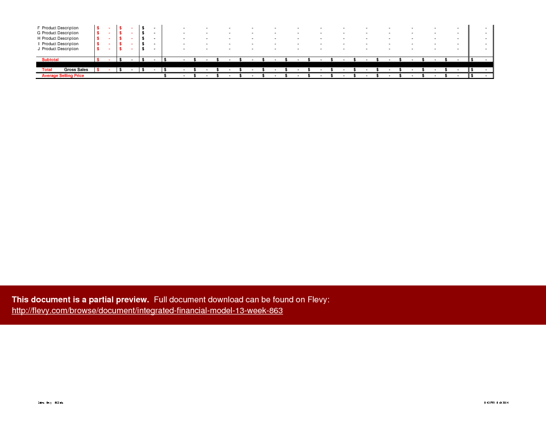 Integrated Financial Model (Excel template (XLS)) Preview Image