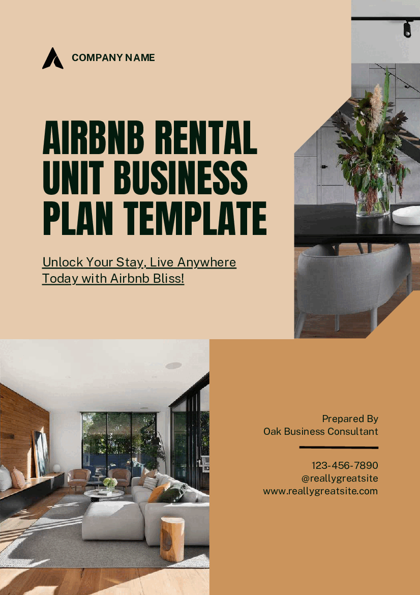 Airbnb Rental Unit Business Plan Template