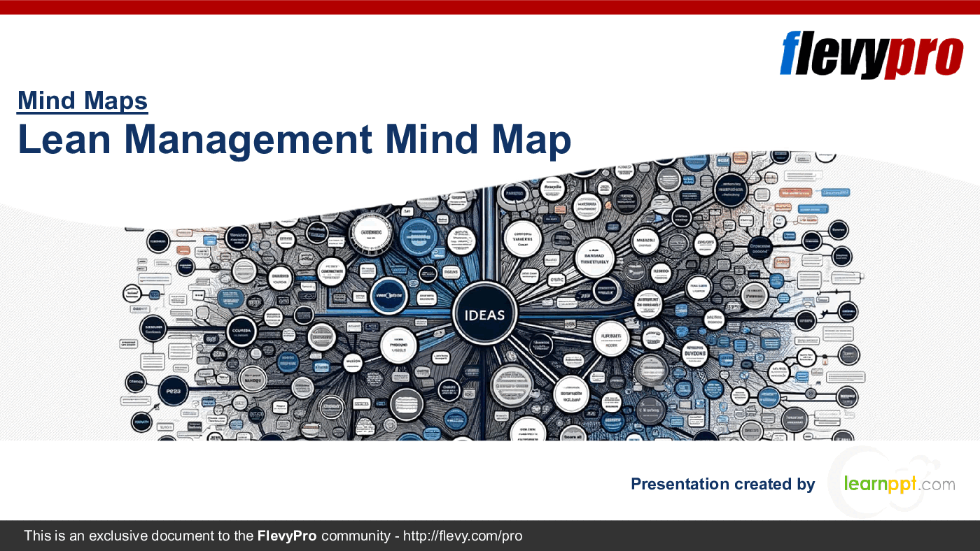 Lean Management Mind Map (20-slide PPT PowerPoint presentation (PPTX)) Preview Image