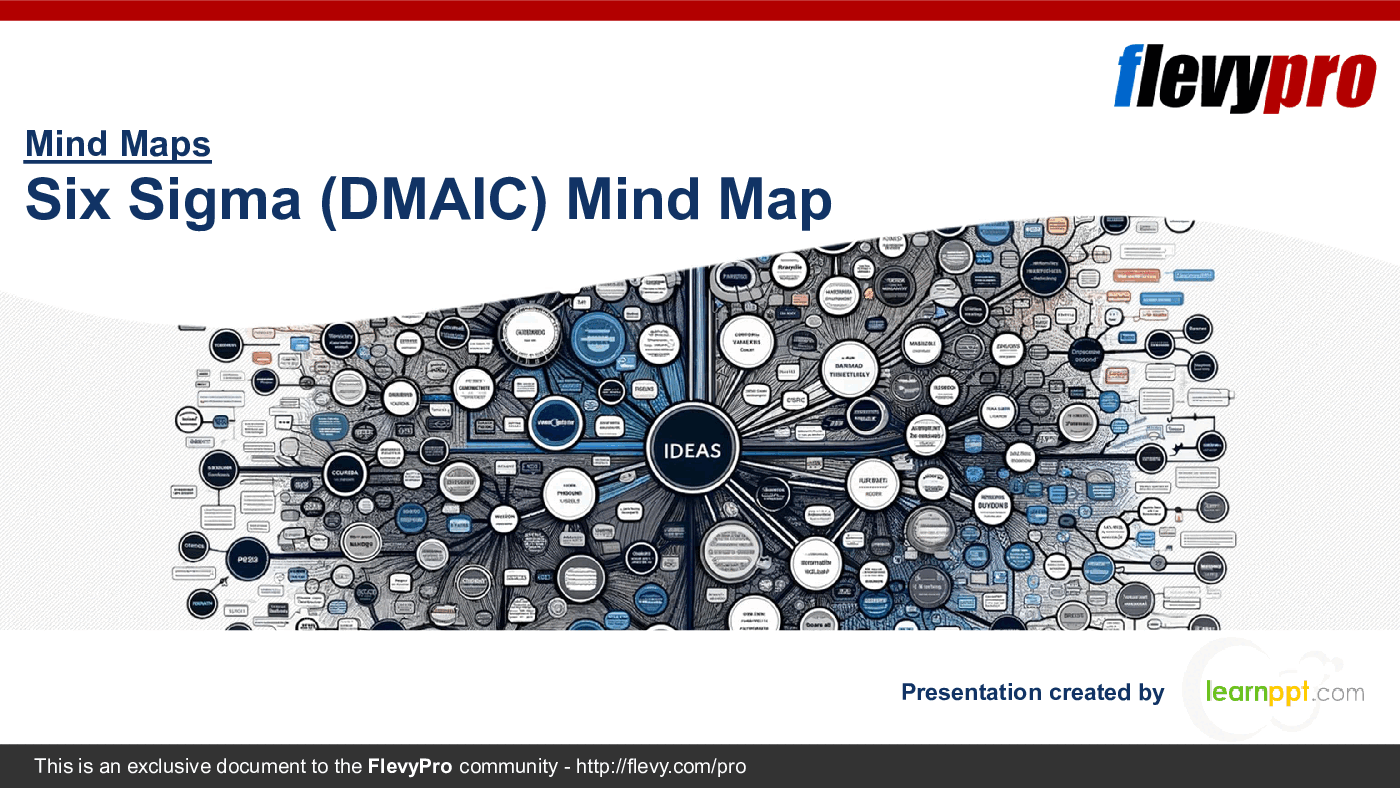 Six Sigma (DMAIC) Mind Map (20-slide PPT PowerPoint presentation (PPTX)) Preview Image