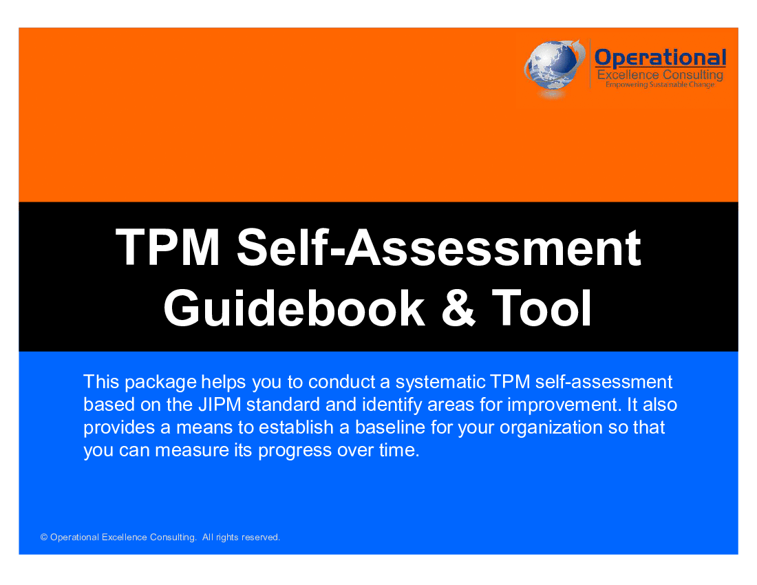 TPM Self-Assessment Guide & Tool (57-slide PPT PowerPoint presentation (PPTX)) Preview Image
