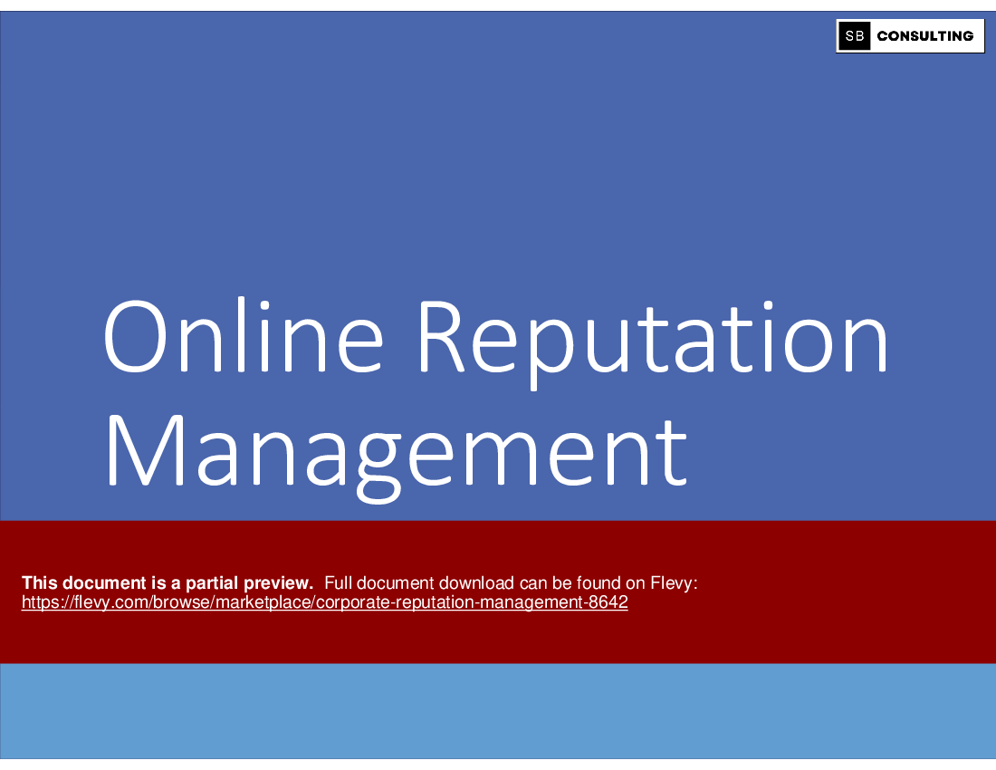 Corporate Reputation Management (116-slide PPT PowerPoint presentation (PPTX)) Preview Image