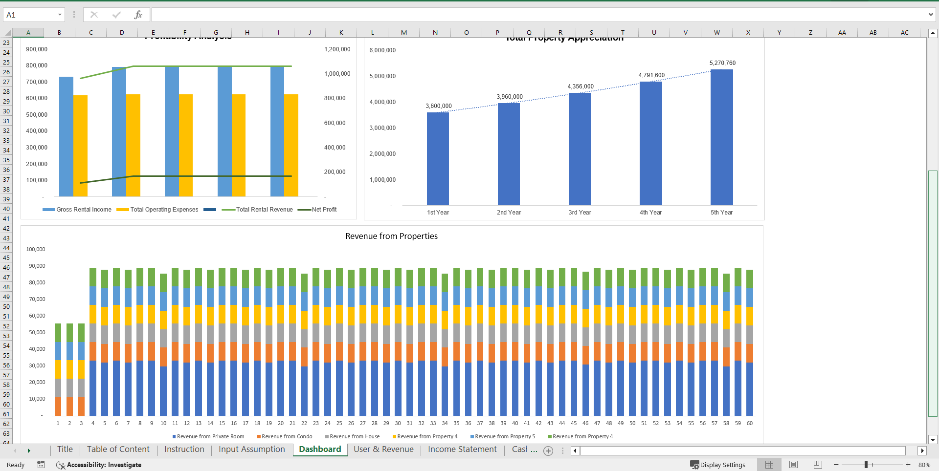 Real Estate Rental Property Financial Model (Excel template (XLSX)) Preview Image