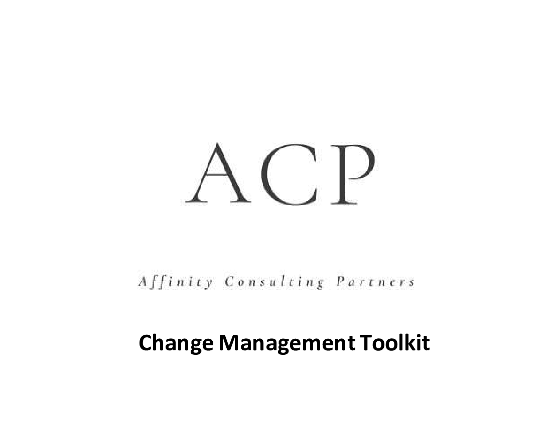 Change Management - Methodology, Toolkit, and Templates (190-slide PPT PowerPoint presentation (PPTX)) Preview Image