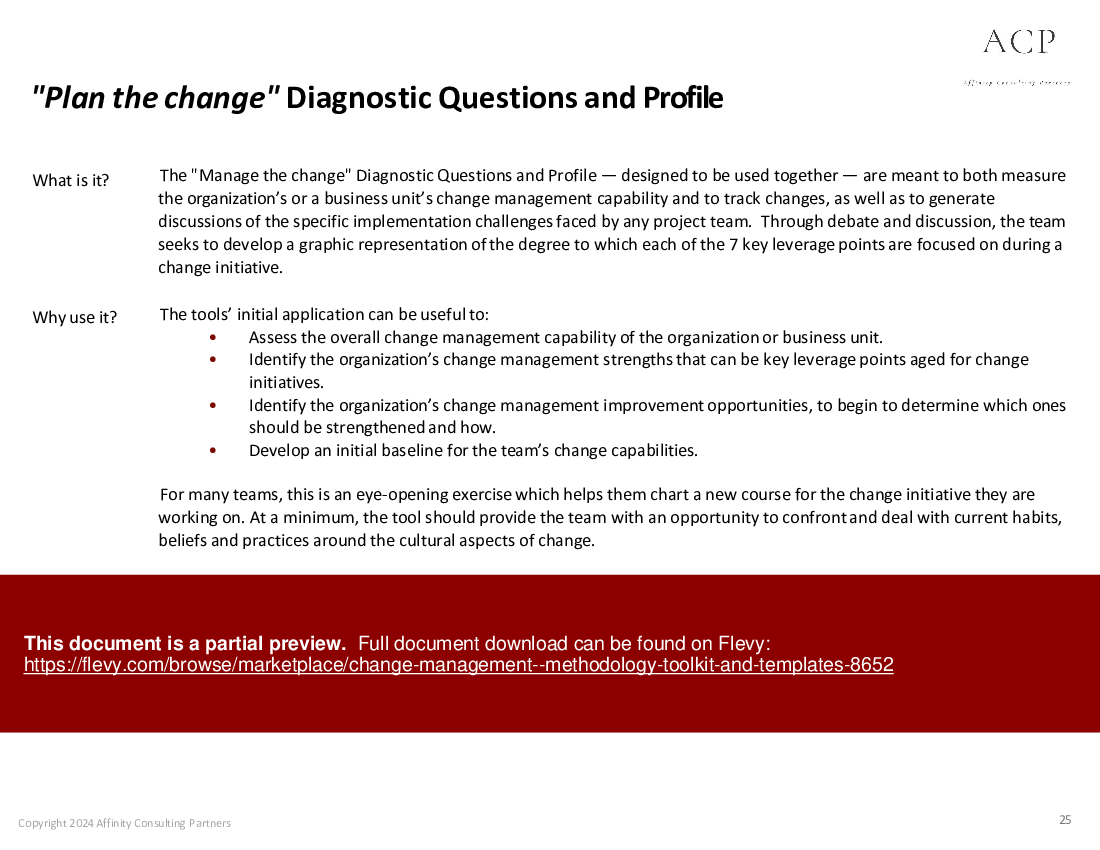 Change Management - Methodology, Toolkit, and Templates (190-slide PPT PowerPoint presentation (PPTX)) Preview Image