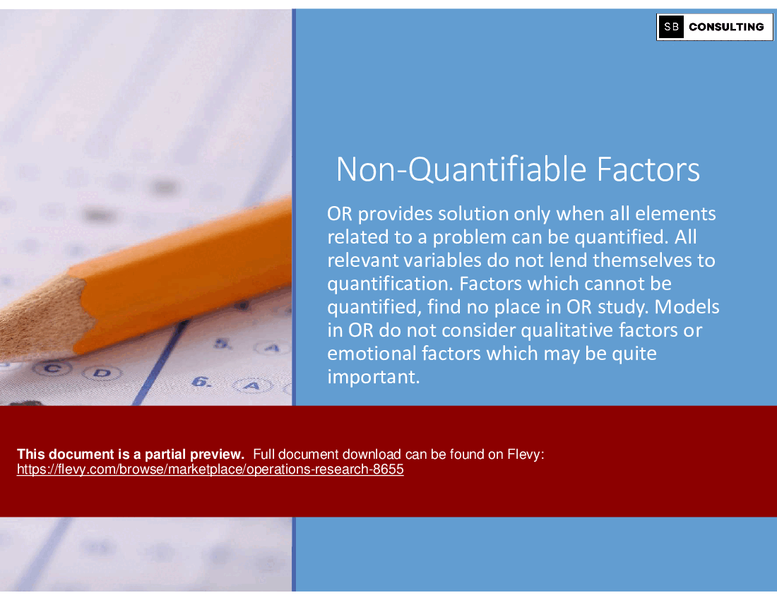 Operations Research (128-slide PPT PowerPoint presentation (PPTX)) Preview Image