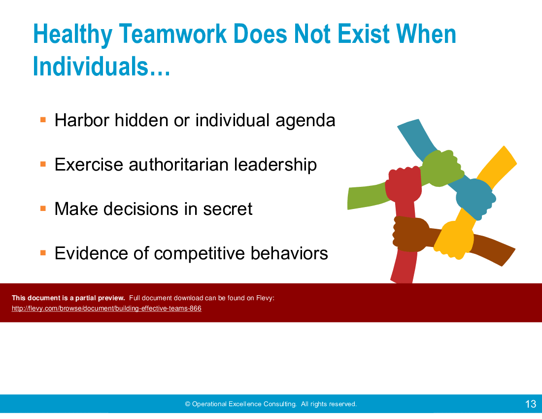 This is a partial preview of Building Effective Teams (111-slide PowerPoint presentation (PPTX)). Full document is 111 slides. 