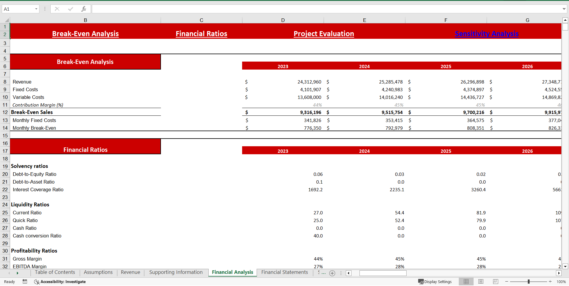 Strawberry Farming Excel Financial Model Projection Template (Excel template (XLSX)) Preview Image