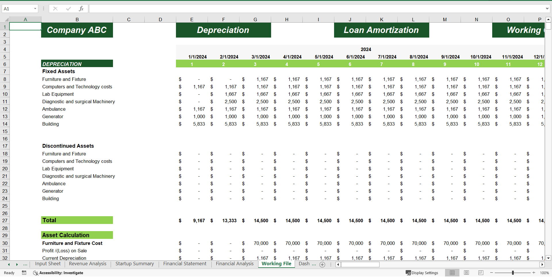 Physician Consultation Services Excel Financial Model (Excel template (XLSX)) Preview Image