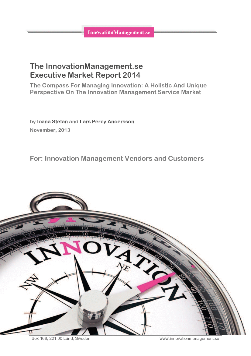 Innovation Management Executive Market Report 2014