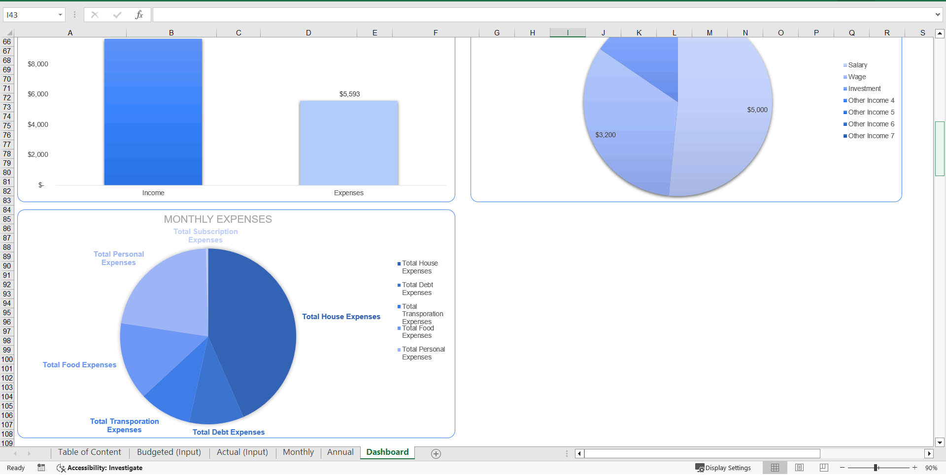 Personal Budget Tracker (Excel template (XLSX)) Preview Image