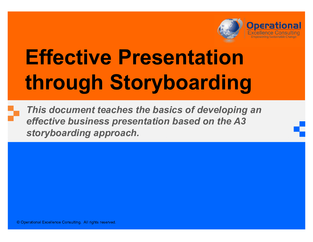 Effective Presentation through Storyboarding