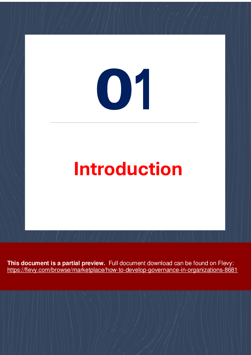 How to Develop Governance in Organizations (33-page PDF document) Preview Image
