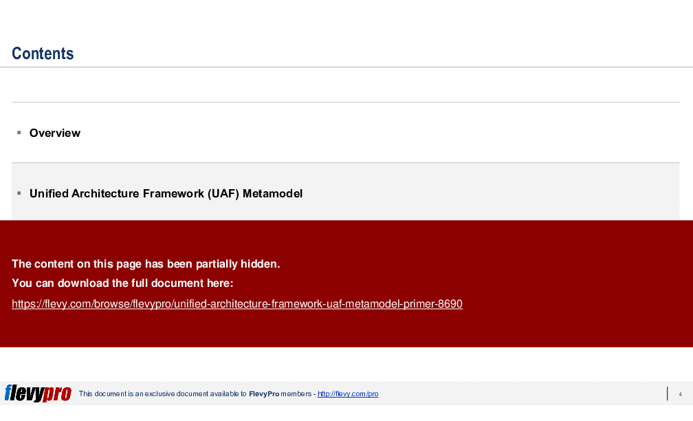 Unified Architecture Framework (UAF) Metamodel Primer (33-slide PPT PowerPoint presentation (PPTX)) Preview Image