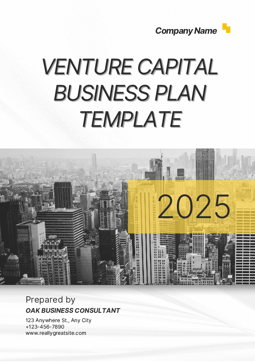 Venture Capital Business Plan Template (45-page PDF document) Preview Image