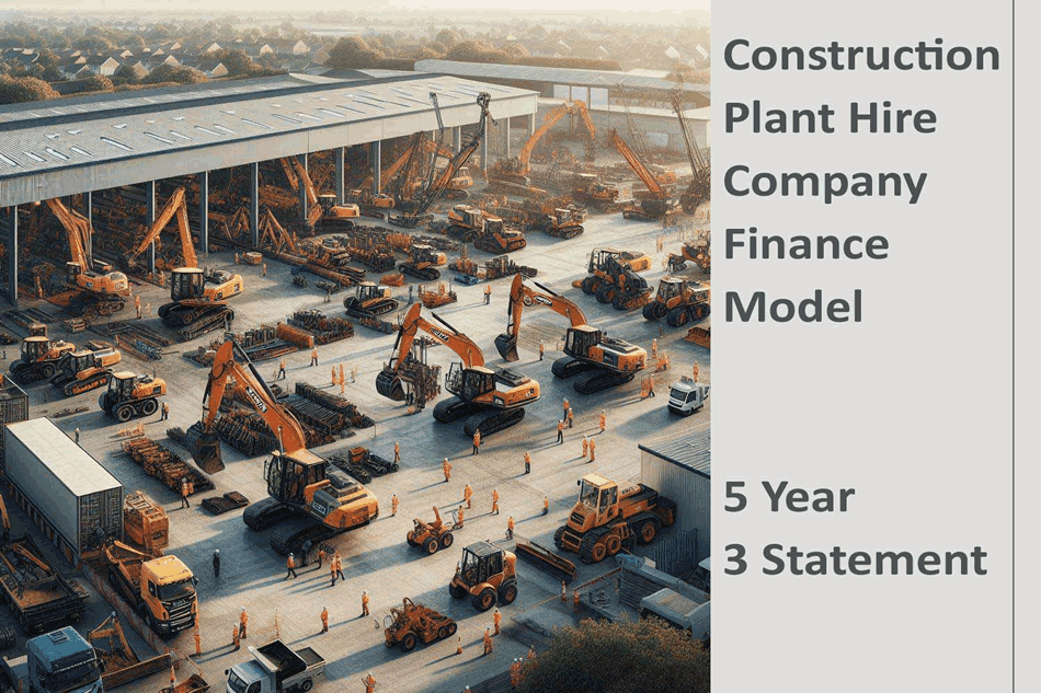 Construction Plant Hire Financial Model 3 Statement (Excel template (XLSX)) Preview Image