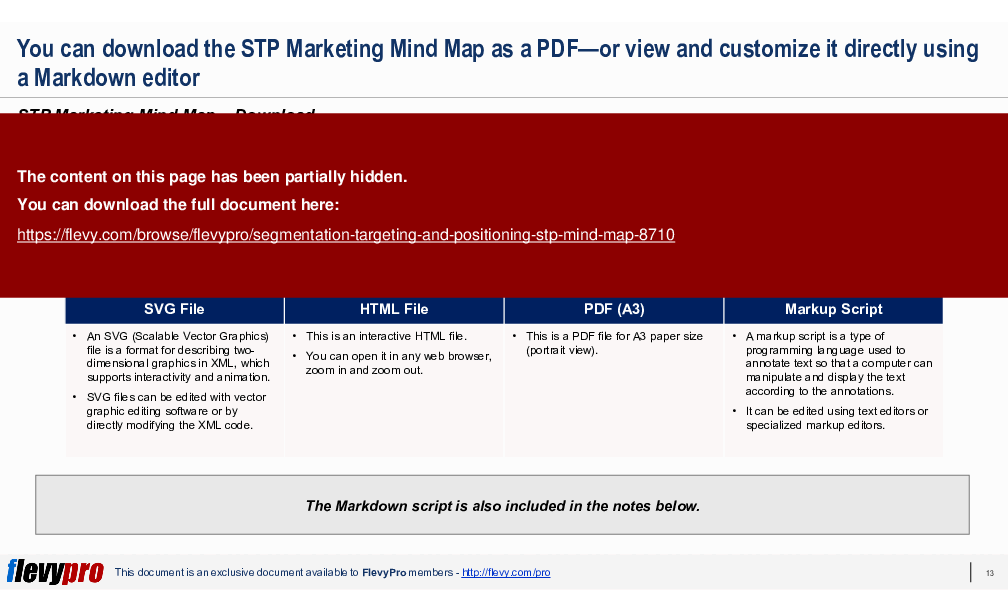 Segmentation, Targeting, and Positioning (STP) Mind Map (21-slide PPT PowerPoint presentation (PPTX)) Preview Image