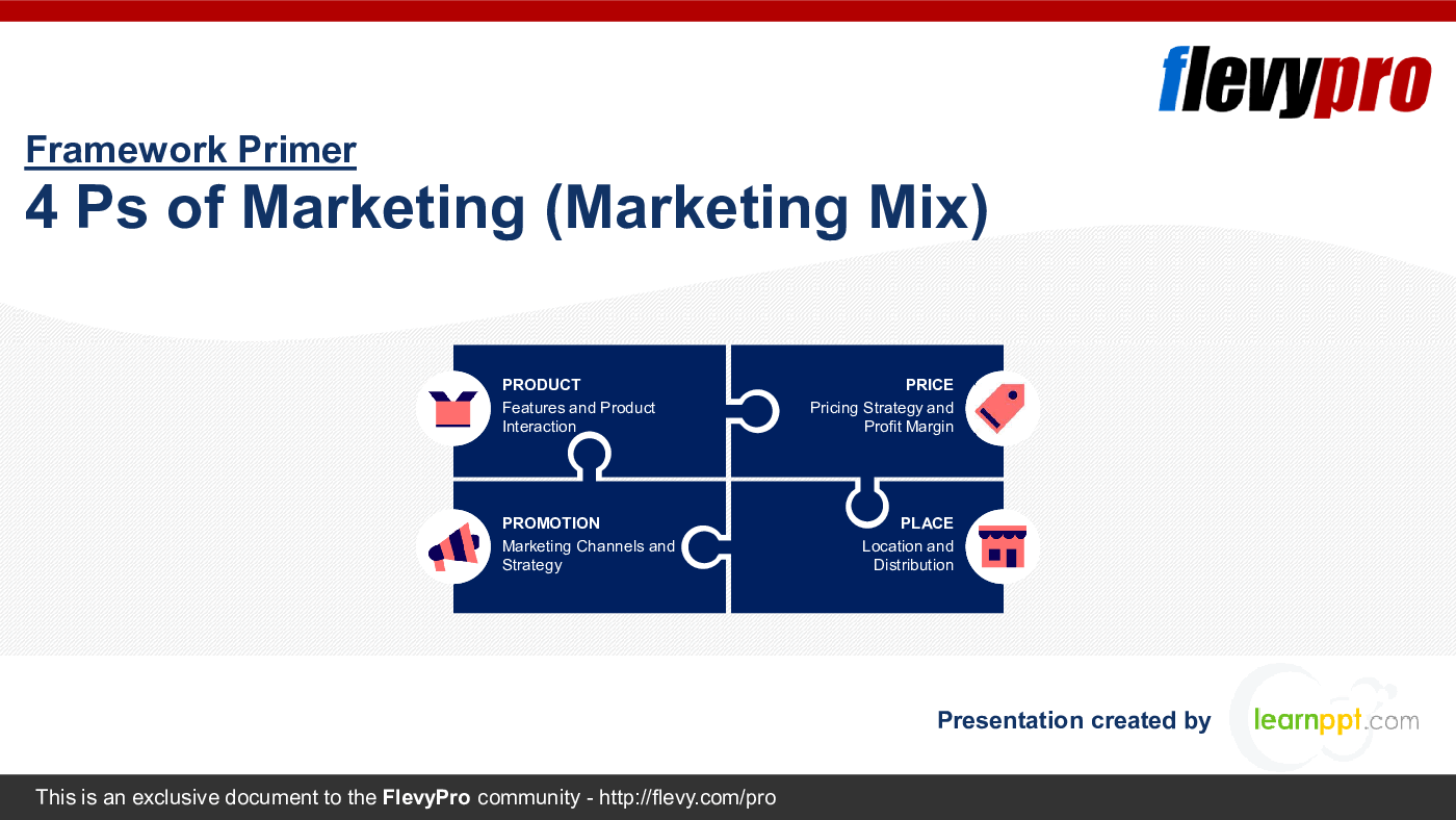 4 Ps of Marketing (Marketing Mix) (29-slide PPT PowerPoint presentation (PPTX)) Preview Image