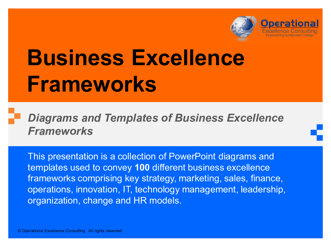 Business Excellence Frameworks