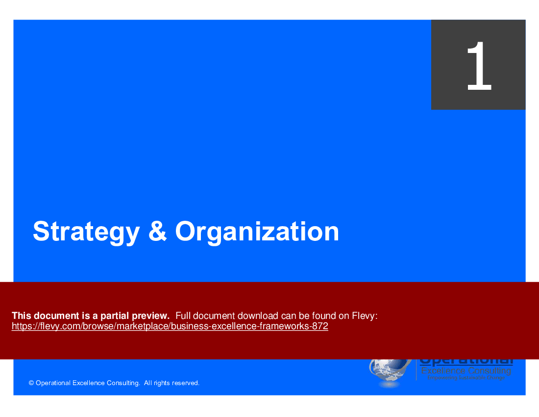 This is a partial preview of Business Excellence Frameworks (446-slide PowerPoint presentation (PPTX)). Full document is 446 slides. 